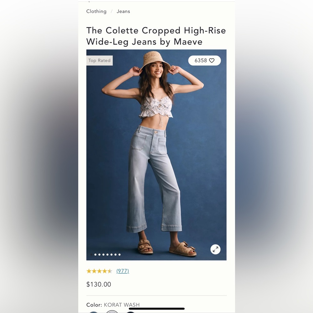 Anthropologie Maeve jeans ( The Colette)